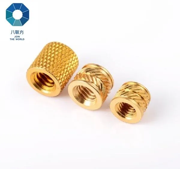  knurled brass threaded insert nut  (1)