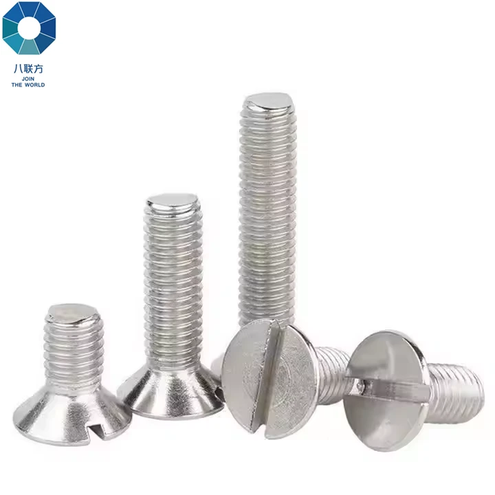Tornillos avellanales ranurados