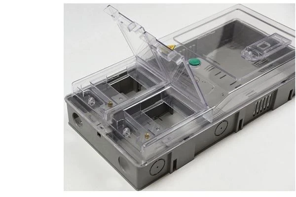 Caja de medidor eléctrico al aire libre con cubierta transparente impermeable